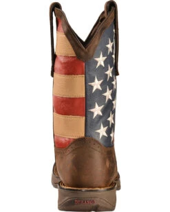 Durango Men's Patriotic Square Toe Western Boots -Ariat Western Outlet Store 038782 41 BK
