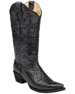 Circle G Women's Cross Embroidered Western Boots