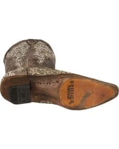 Corral Women's Crater With Bone Embroidery Western Boots - Snip Toe -Ariat Western Outlet Store 045S76 41 BM