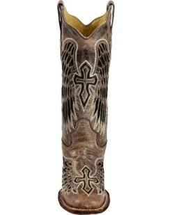 Corral Women's Sequin Wing & Cross Inlay Western Boots - Square Toe -Ariat Western Outlet Store 045U62 89 FT