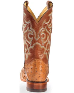 Justin Men's Full Quill Ostrich Western Boots -Ariat Western Outlet Store 066A49 38 BK