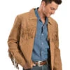 Scully Men's Boar Suede Fringe Jacket