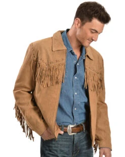 Scully Men's Boar Suede Fringe Jacket
