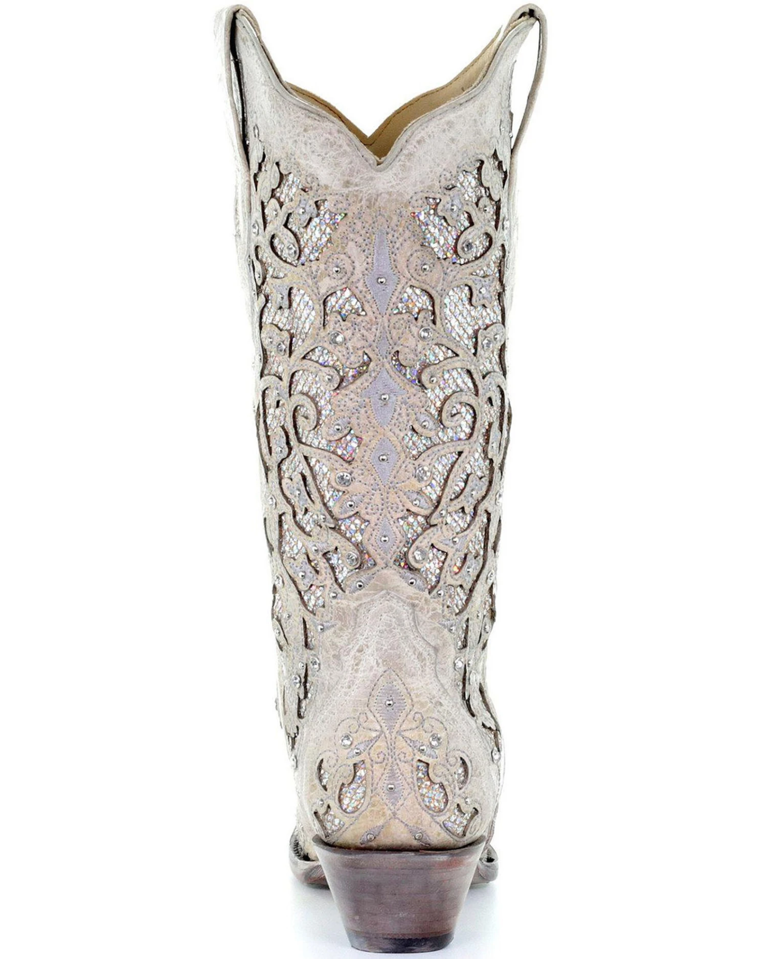 Corral Women's White Glitter Inlay Western Boots 7 Corral Women's White Glitter Inlay Western Boots - Image 7