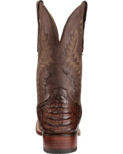 El Dorado Men's Handmade Caiman Belly Stockman Boots - Broad Square Toe -Ariat Western Outlet Store 2000221946 221 BK