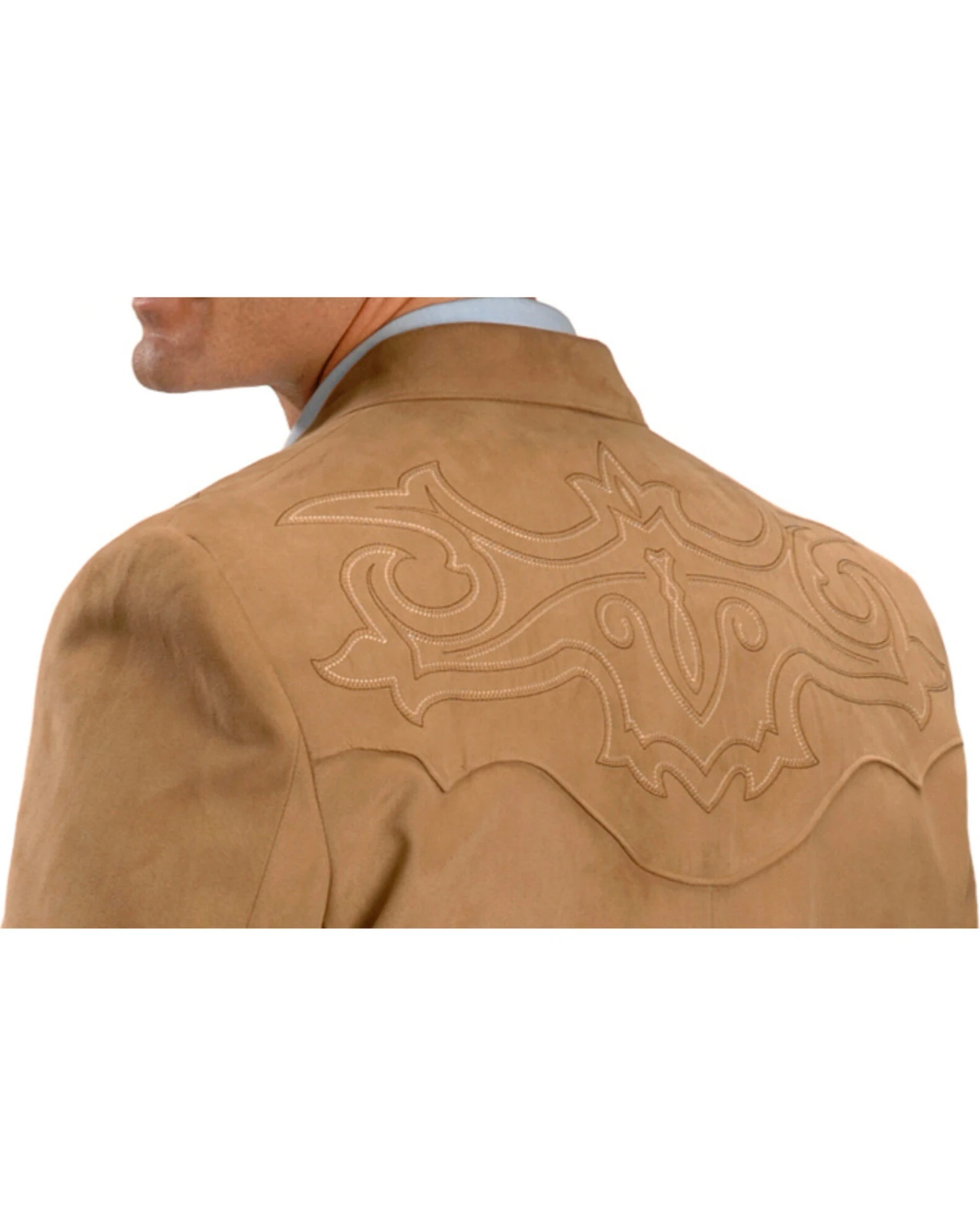 Circle S Men's Embroidered Micro-Suede Sportcoat 2 Circle S Men's Embroidered Micro-Suede Sportcoat - Image 2