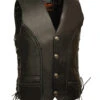 Milwaukee Leather Men's Buffalo Snap Braided Side Lace Vest