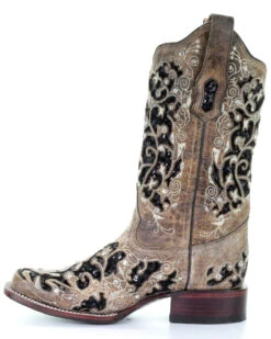 Corral Women's Sequin Inlay Western Boots - Square Toe -Ariat Western Outlet Store 2000280080 200 P3