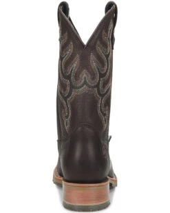 Double H Men's Dark Brown Elk Western Boots - Broad Square Toe -Ariat Western Outlet Store 2000285688 240 P4