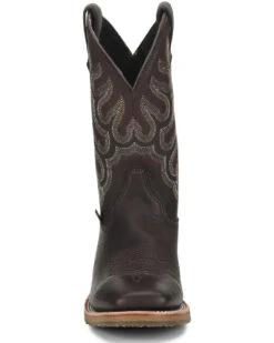 Double H Men's Dark Brown Elk Western Boots - Broad Square Toe -Ariat Western Outlet Store 2000285688 240 P5