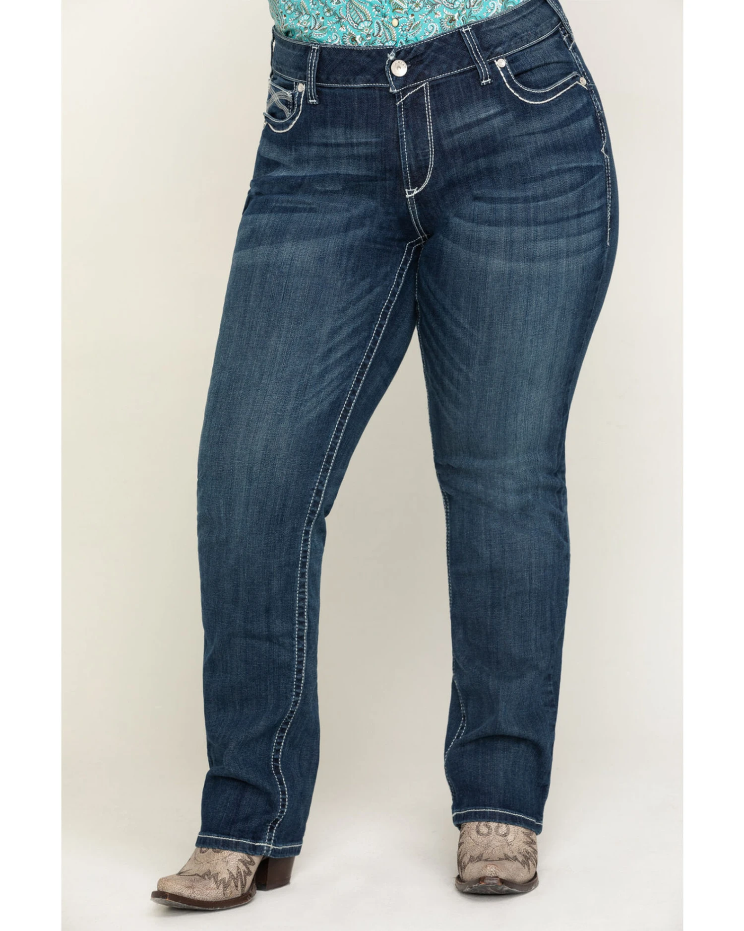 Ariat Women's R.E.A.L. Dresden Ivy Stackable Straight Jeans- Plus 2 Ariat Women's R.E.A.L. Dresden Ivy Stackable Straight Jeans- Plus - Image 2
