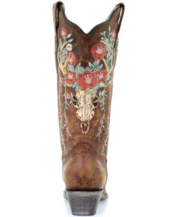 Corral Women's Deer Skull Western Boots - Snip Toe -Ariat Western Outlet Store 2000288047 280 P4