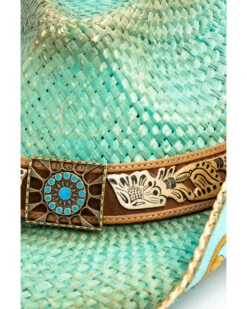 Shyanne Women's Cactus Flower Western Straw Hat  -Ariat Western Outlet Store 2000289844 400 P6