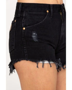 Wrangler Modern Women's Black Heritage Frayed Hem Shorts 10 Wrangler Modern Women's Black Heritage Frayed Hem Shorts -Ariat Western Outlet Store 2000289986 001 P5