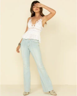 Free People Women's Adella Cami Lace Ruffled Tank Top 7 Free People Women's Adella Cami Lace Ruffled Tank Top -Ariat Western Outlet Store 2000325212 100 P3