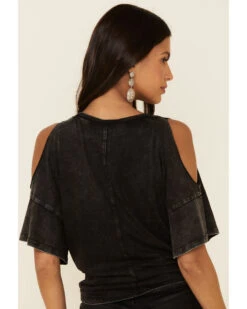 White Crow Women's Night Rainbow Dolly Quote Cold Shoulder Top -Ariat Western Outlet Store 2000328404 001 P5