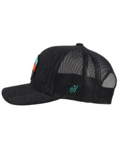 HOOey Men's Black Punchy Patch Logo Mesh Trucker Cap  -Ariat Western Outlet Store 2000330219 001 P3
