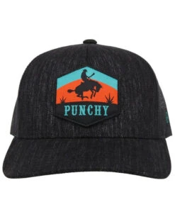 HOOey Men's Black Punchy Patch Logo Mesh Trucker Cap  -Ariat Western Outlet Store 2000330219 001 P5