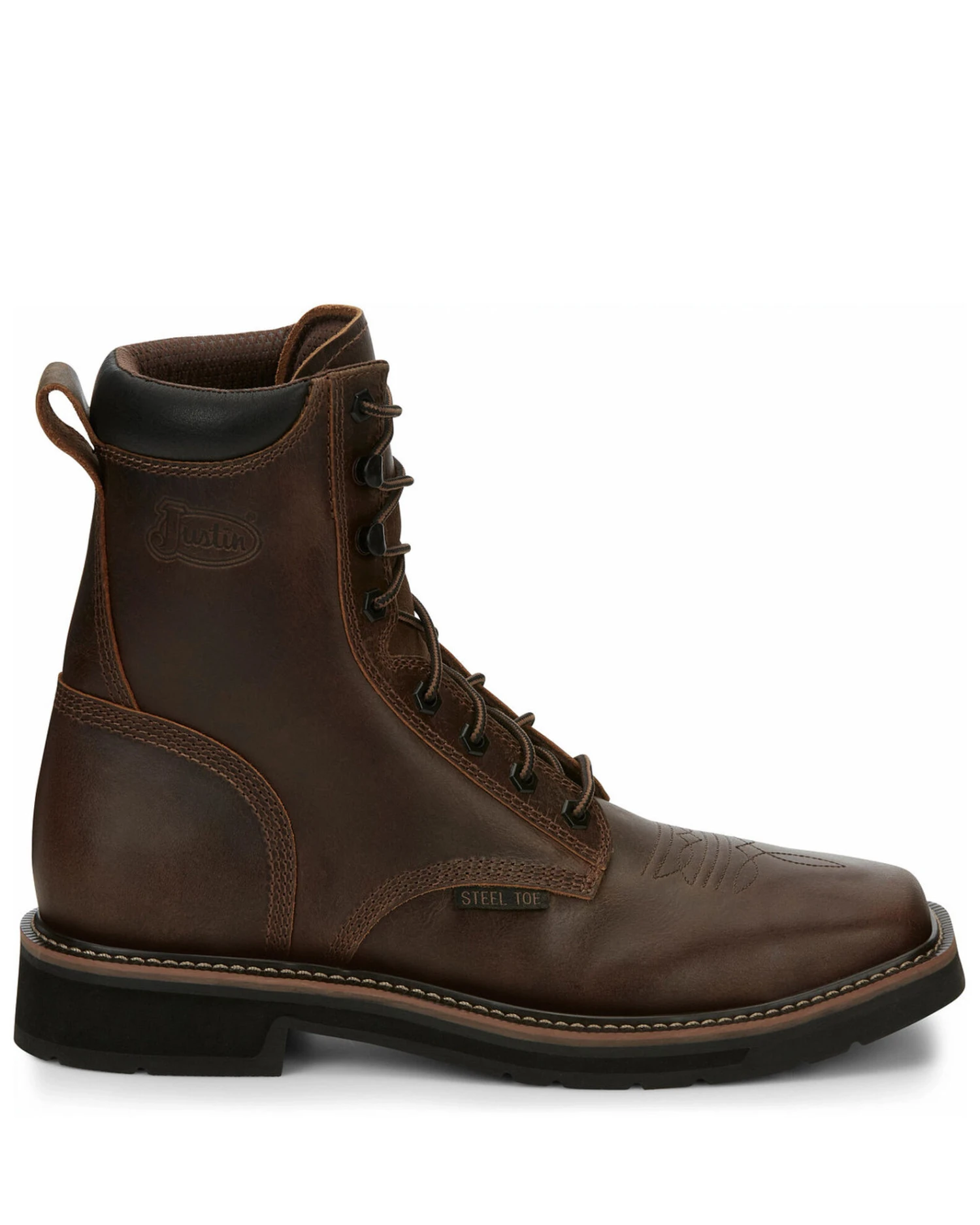 Justin Men's Pulley Lace-Up Work Boots - Steel Toe 2 Justin Men's Pulley Lace-Up Work Boots - Steel Toe - Image 2