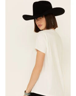 Wrangler Modern Women's Vintage Peace Sign Logo Graphic Tee  -Ariat Western Outlet Store 2000332477 103 P5