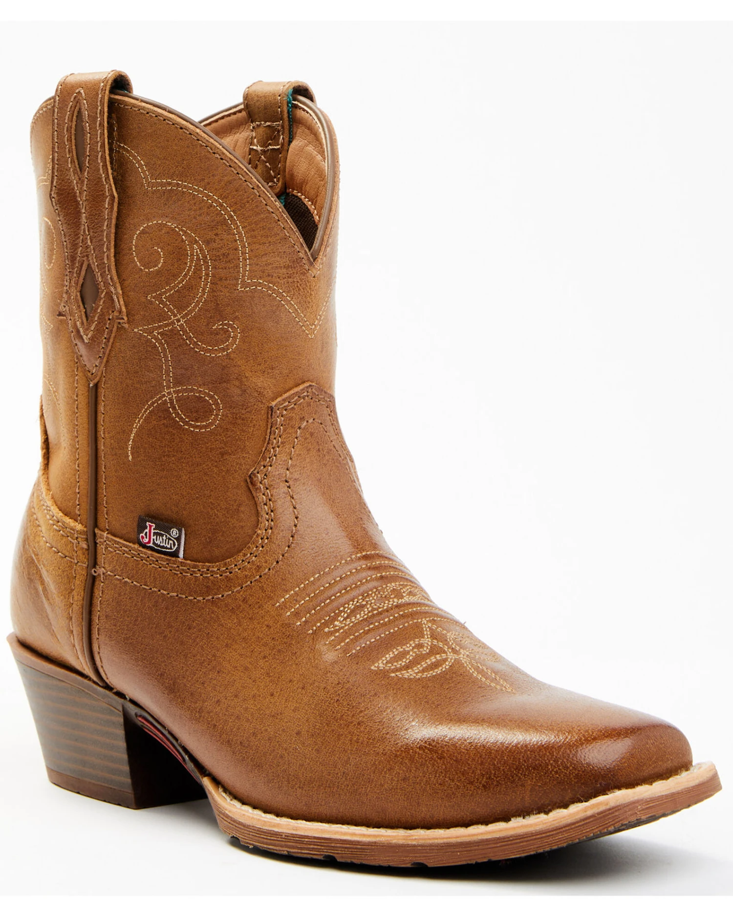 Justin Women's Chellie Western Booties - Square Toe 1 Justin Women's Chellie Western Booties - Square Toe