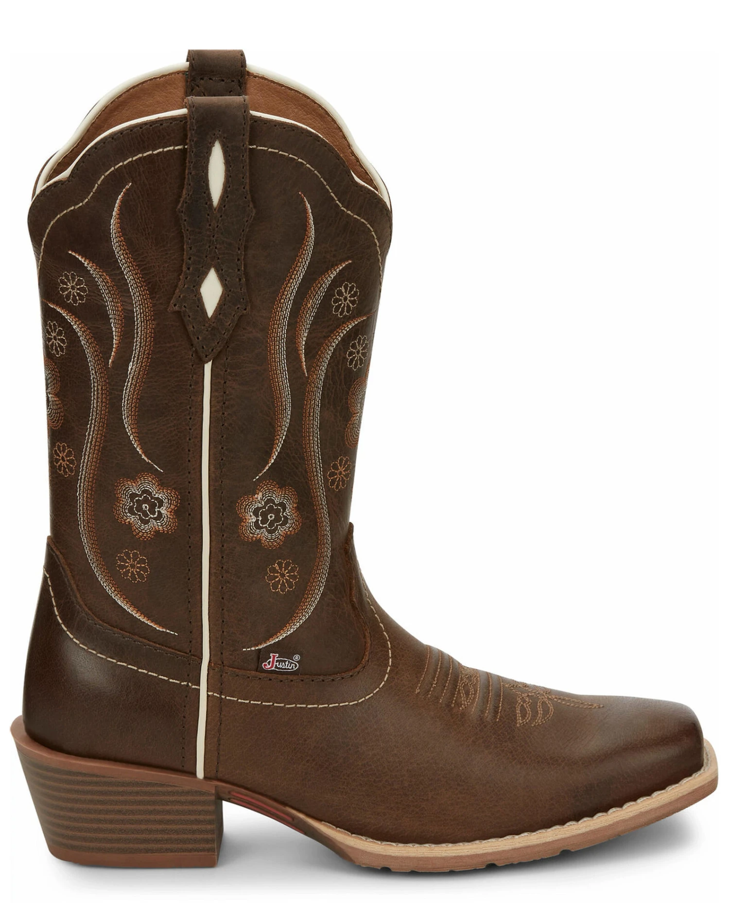 Justin Women's Jesse Brown Western Boots - Square Toe 2 Justin Women's Jesse Brown Western Boots - Square Toe - Image 2