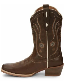 Justin Women's Jesse Brown Western Boots - Square Toe 9 Justin Women's Jesse Brown Western Boots - Square Toe -Ariat Western Outlet Store 2000335066 200 P3