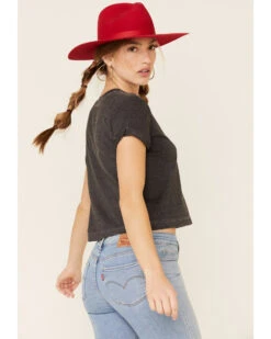 Ali Dee Women's Charcoal Rodeo Whiskey Cowboys Texas Graphic Tee  -Ariat Western Outlet Store 2000337655 022 P4