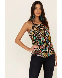 Idyllwind Women's Floral Haze Halter Top 