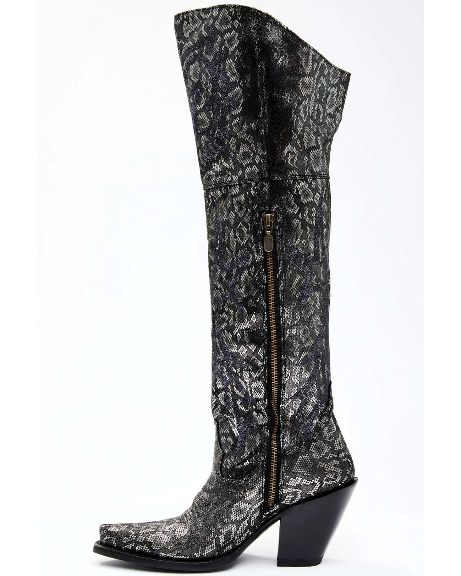 Dan Post Women's Black Snake Print Western Boots - Snip Toe 4 Dan Post Women's Black Snake Print Western Boots - Snip Toe - Image 4