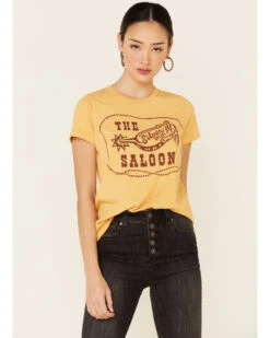 Bandit Brand Women's Mustard Silver Spur Spoon Graphic Tee 