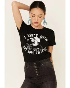 Bandit Brand Women's I Ain't Rich But Lord I'm Free Graphic Tee  -Ariat Western Outlet Store 2000341514 001 P3