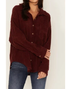 Wishlist Women's Solid Corduroy Oversized Long Sleeve Button Down Shirt  -Ariat Western Outlet Store 2000344149 640 P3