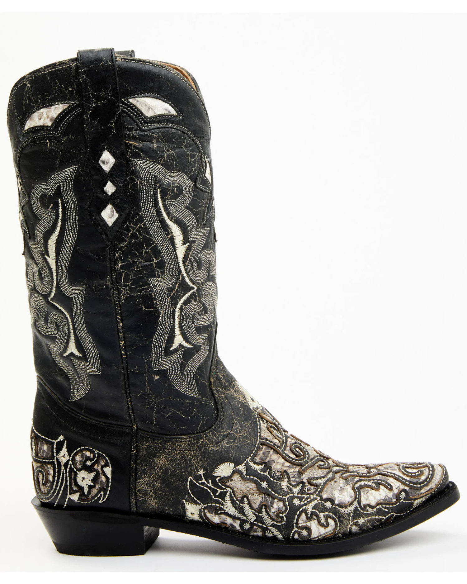Corral Men's Exotic Python Skin Inlay Western Boots - Snip Toe 2 Corral Men's Exotic Python Skin Inlay Western Boots - Snip Toe - Image 2