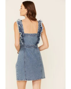 Revel Women's Fray Edge Ruffled Denim Dress -Ariat Western Outlet Store 2000346775 400 P4