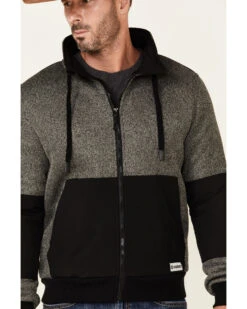 HOOey Men's Gray & Black Tech Fleece Zip-Front Jacket  -Ariat Western Outlet Store 2000347512 020 P3