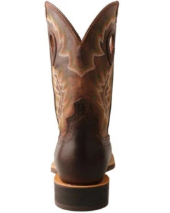 Twisted X Men's Brown Ruff Stock Western Boots - Square Toe -Ariat Western Outlet Store 2000350217 201 P5