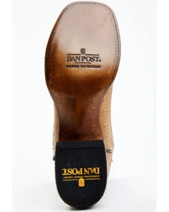 Dan Post Men's Taupe Water Snake Exotic Western Boots - Broad Square Toe  -Ariat Western Outlet Store 2000354881 251 P7