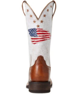 Ariat Women’s Patriot Crackled American Flag Western Performance Boots – Broad Square Toe -Ariat Western Outlet Store 2000355165 200 P3