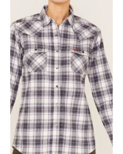 Ariat Women's FR Whitney Plaid Print Long Sleeve Snap Work Shirt  -Ariat Western Outlet Store 2000356559 570 P3