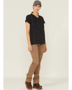 Ariat Women's Rebar Field Khaki DuraStretch Made Tough Straight Leg Work Pants 