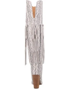 Dingo Women's Kitty Kat Snake Print Fringe Tall Western Boot - Pointed Toe -Ariat Western Outlet Store 2000356787 100 P5
