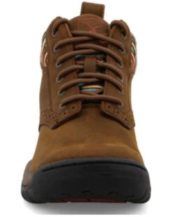 Twisted X Women's 4" All Around Lace-Up Hiking Multi Brown Work Boot - Round Toe  -Ariat Western Outlet Store 2000356831 200 P4