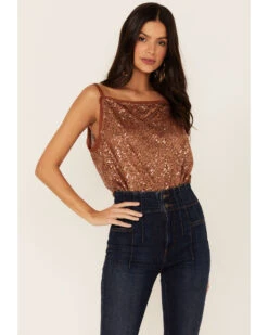 Ariat Western Outlet Store 30 Free People Women's Shimmer & Shine Sequins Bodysuit