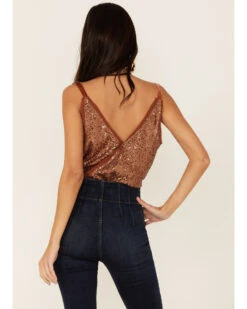 Free People Women's Shimmer & Shine Sequins Bodysuit -Ariat Western Outlet Store 2000357151 662 P3