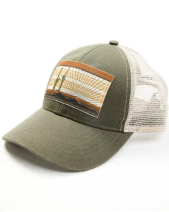Cleo + Wolf Women's Stay Wild Cactus Sunset Patch Olive Ball Cap 