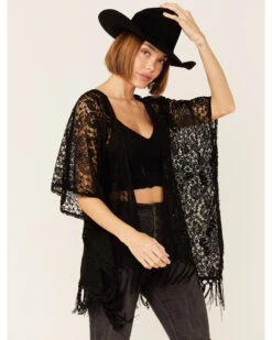 Wild Moss Women's Lace Fringe Kimono