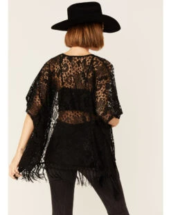 Wild Moss Women's Lace Fringe Kimono -Ariat Western Outlet Store 2000358551 001 P3