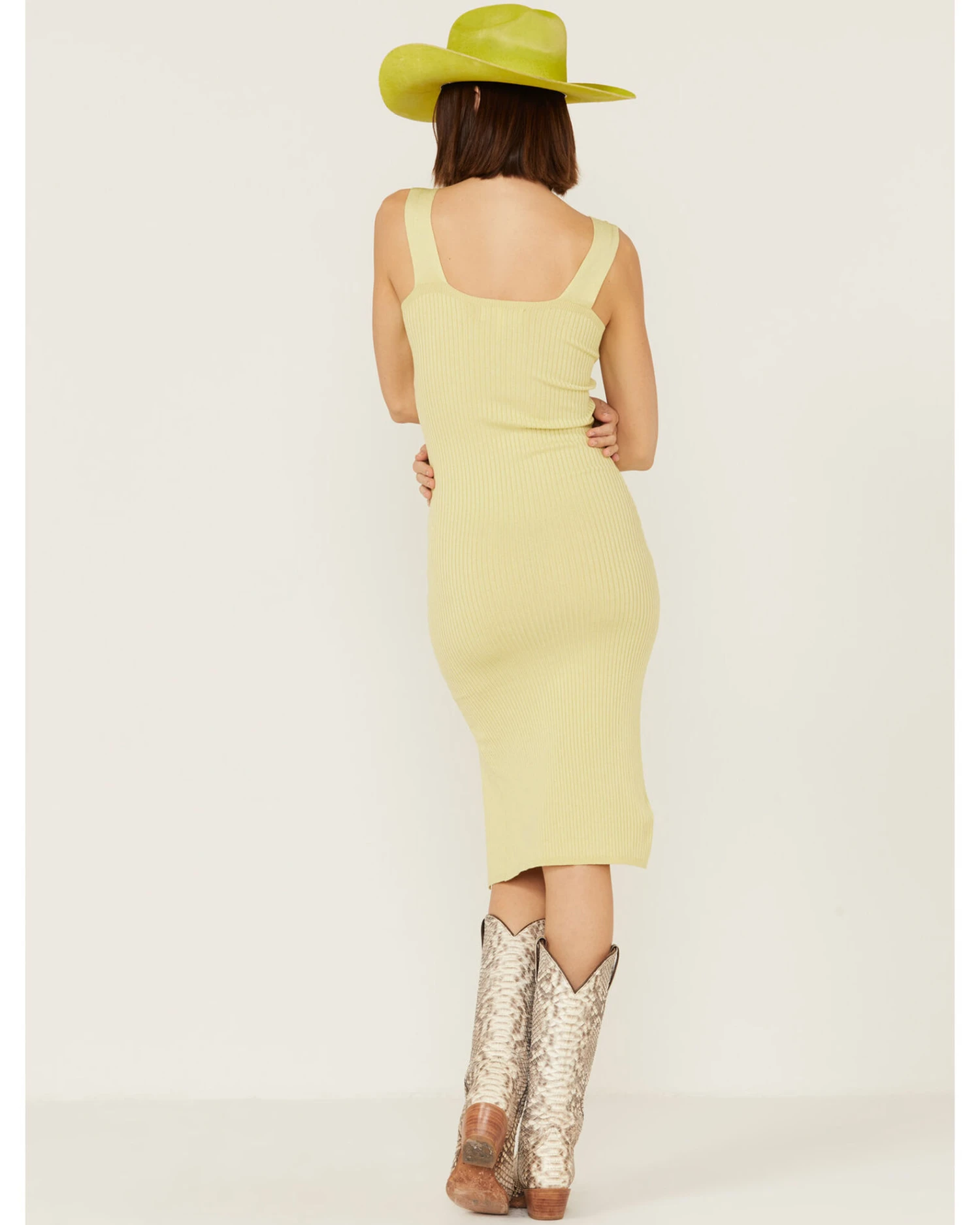 Shyanne Women's Ribbed Sweater Knit Midi Bodycon Dress 4 Shyanne Women's Ribbed Sweater Knit Midi Bodycon Dress - Image 4