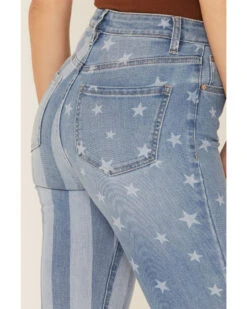 Shyanne Women's Stars & Stripes Print High Rise Super Flare Jeans 6 Shyanne Women's Stars & Stripes Print High Rise Super Flare Jeans -Ariat Western Outlet Store 2000358728 414 P3